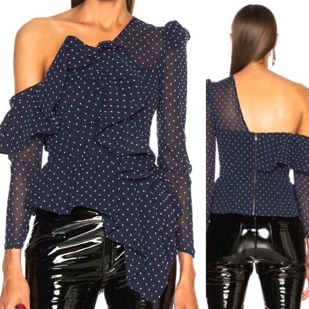 Self-Portrait Polka Dot Top Size 8